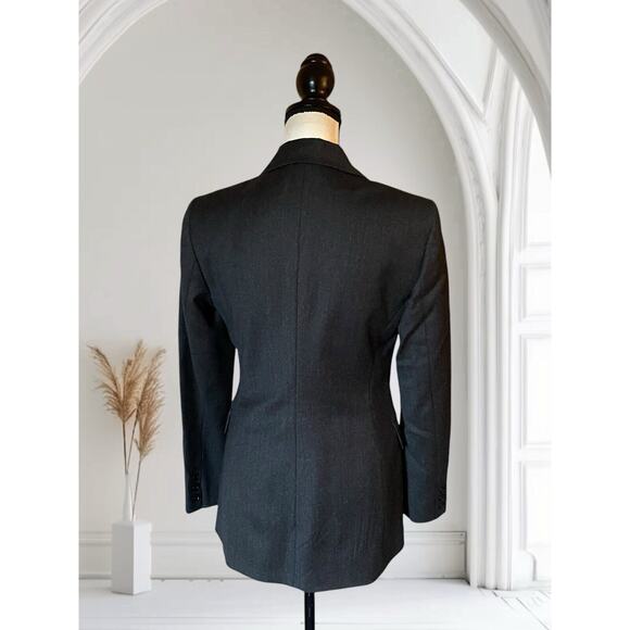 Sisley Wool Charcoal Gray Semi Fit Blazer Suit Jacket S US 2 4 IT 40 Wool - Picture 5 of 8